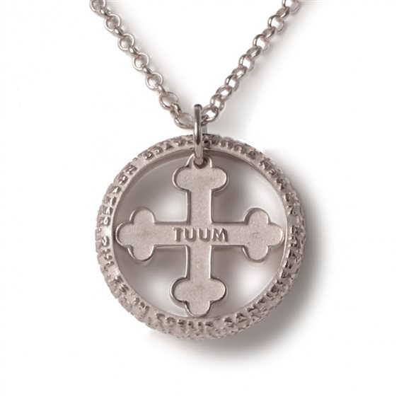 Collier Unisex TUUM En Argent 925 Et Onyx Noir - Occasion