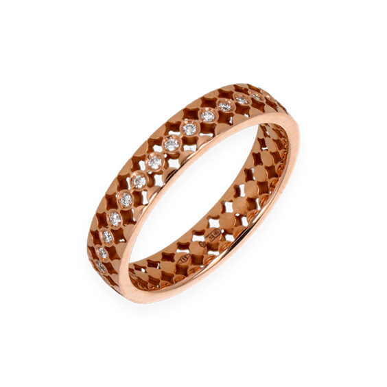 Oiritaly Anello Unisex Namuri FD40TRR-12 LUCE Oro rosa