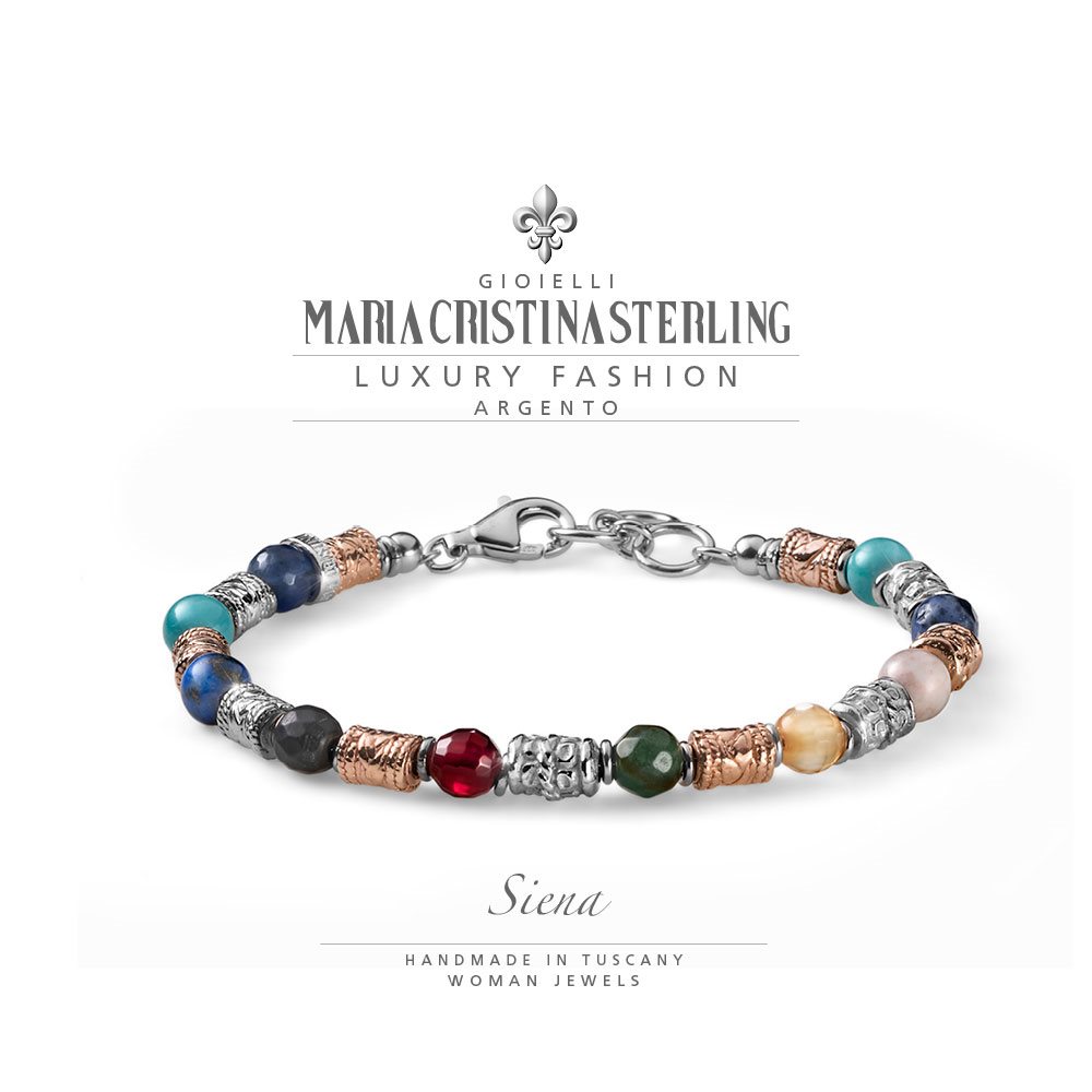 Oiritaly Bracciale Donna Maria Cristina Sterling SIENA Argento