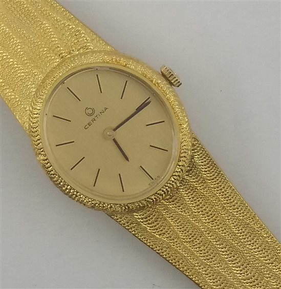 Certina Oro 18k Certina Mujer Oiritaly Reloj Mecánico Mujer