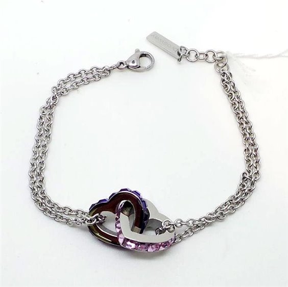 Brosway Bracciale Donna Vertigo BVR14 – Pelle, Acciaio 316L E Pietre Swarovski Elements, Regalo Idea Per Lei