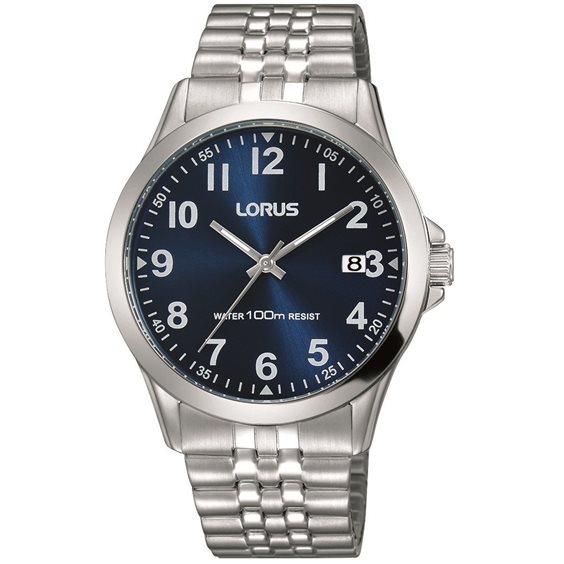 Orologio Uomo Cronografo Lorus RT391JX9 Quadrante Blu Datario Cinturino
