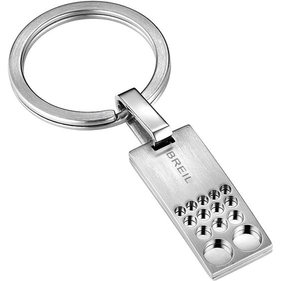 Bracciale Uomo BREIL Ted - Acciaio Inox Grigio Antracite, Catena Maglie, Chiusura Moschettone Regolabile