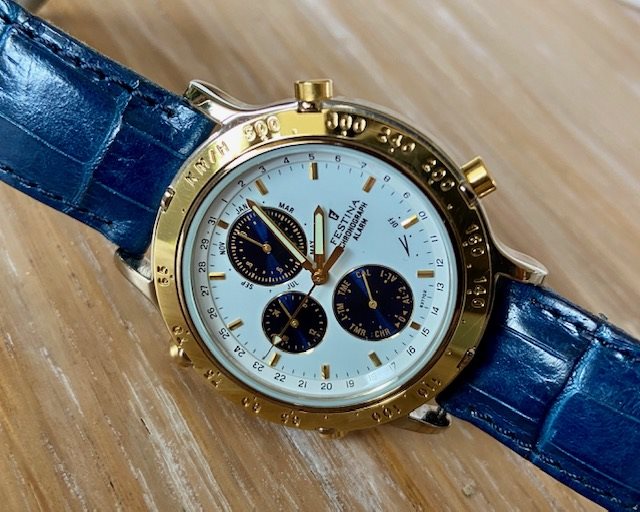 Montre Festina F6607 Vintage – Chronographe Quartz – Étanche 100 M – Années 90 – Occasion Homme