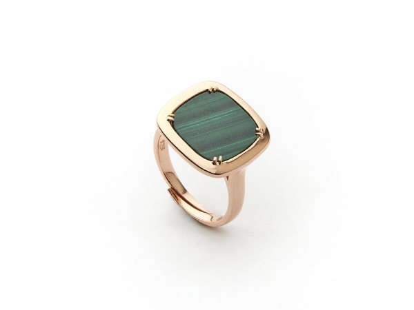Anello Madì Donna in Argento Malachite 3911219