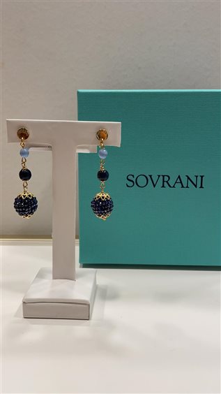 Orecchini Donna Oro 14kt Giallo Con Smeraldi Sintetici A Goccia – Orovi – Ipoallergenici In Elegante Scatola Regalo