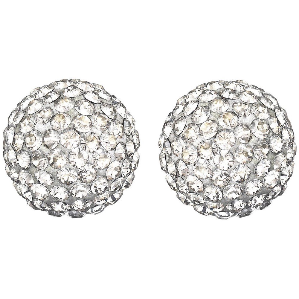 Orecchini Taffstyle In Acciaio Inox Con Sfera Shamballa – 30mm, Scegli Il Colore