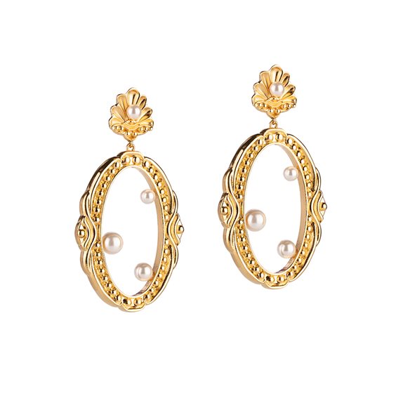 Orecchini donna Rebecca in bronzo e pietre collezione Lumiere BLMOBB01 | Gioiel