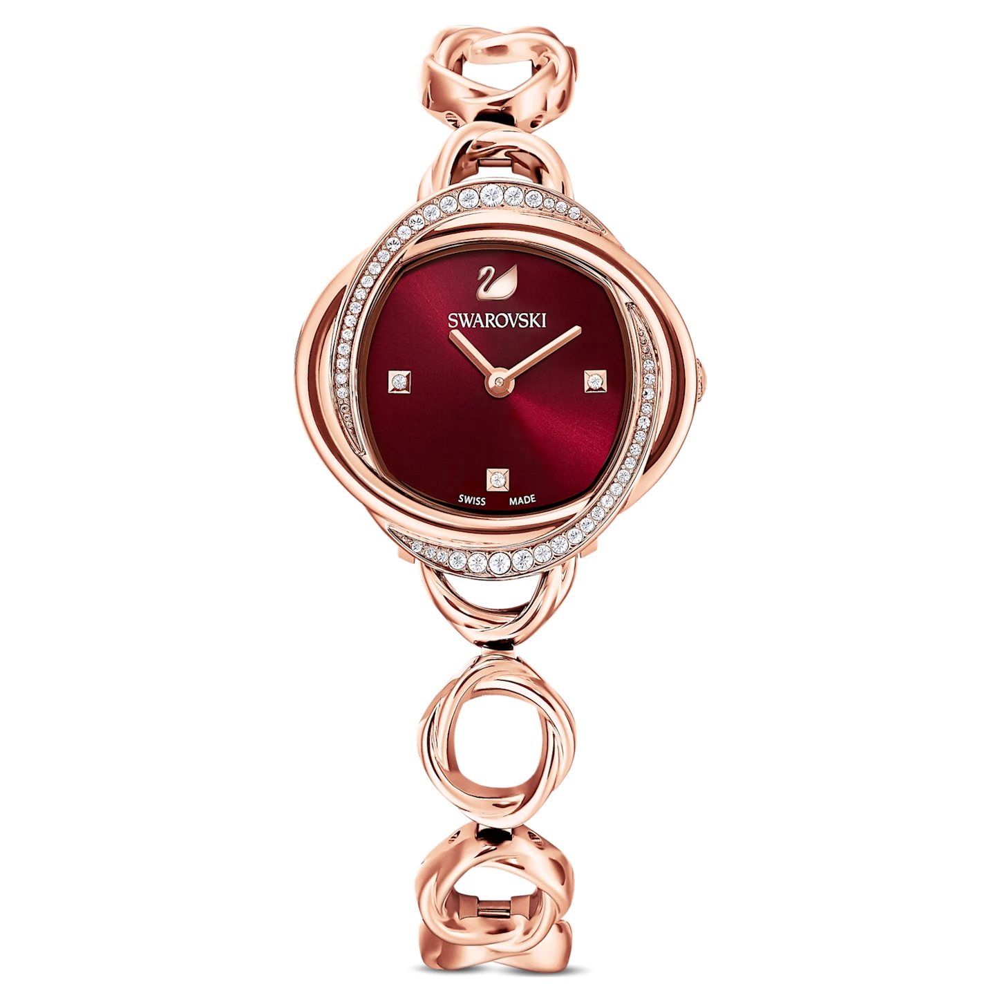 Oiritaly Watch Quartz Woman Swarovski Crystal Flower Watches