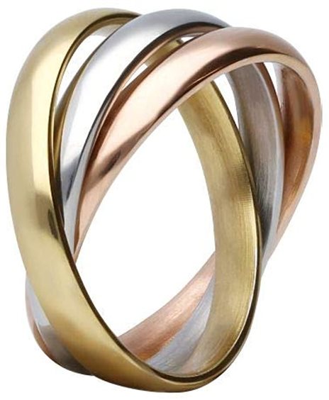 Acciaio Inossidabile Anelli Stroili Acciaio Oro Anello Anelli