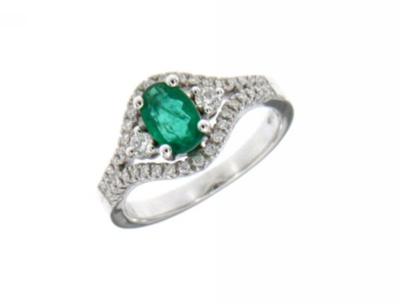 Oiritaly Anello Donna Mirco Visconti Anello smeraldo Oro