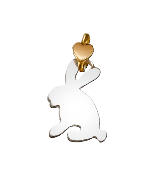 Oiritaly Charm Unisex Dodo Mariani A203-CONIGLIO-ARGENTO