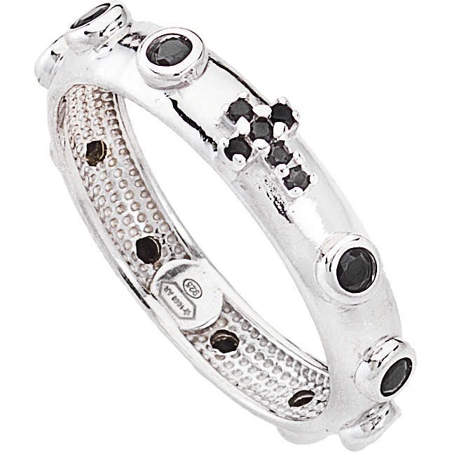Anello Amen Rosari in Argento Zirconia AROBN-20
