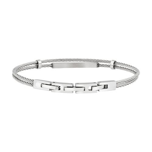 Breil Bracciale Donna Collezione Tetra – Flessibile In Acciaio Bilux, Design Iconico, Taglia Media