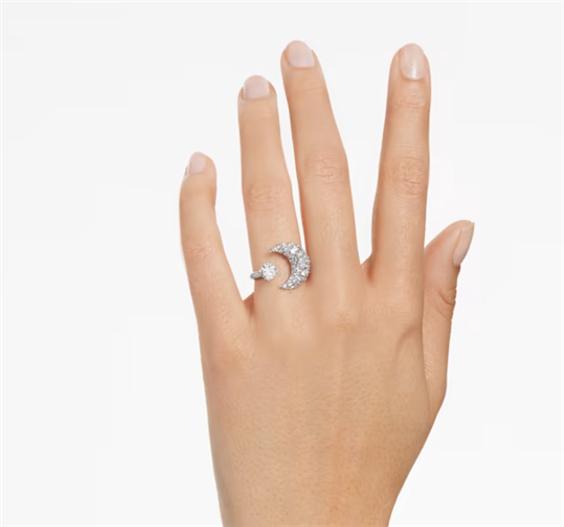 Oiritaly Anneau Femme Swarovski 5666176 LUNA Alliage