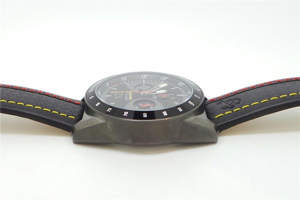 Breil Abarth Orologio Uomo Cronografo 43 Mm - Cassa In Titanio, Quadrante Nero, Movimento Quarzo