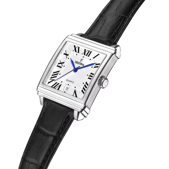 Festina Orologio Uomo Quarzo F16978-4 - Cinturino In Pelle, Cassa Rotonda, Stile Classico Sportivo