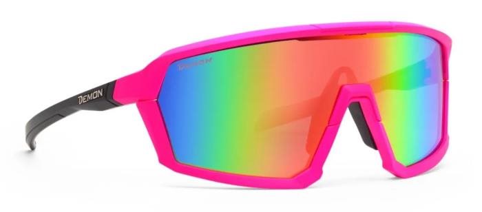 Oiritaly Occhiali da sole Unisex Demon GRAVEL FUCSIA BK/PINK