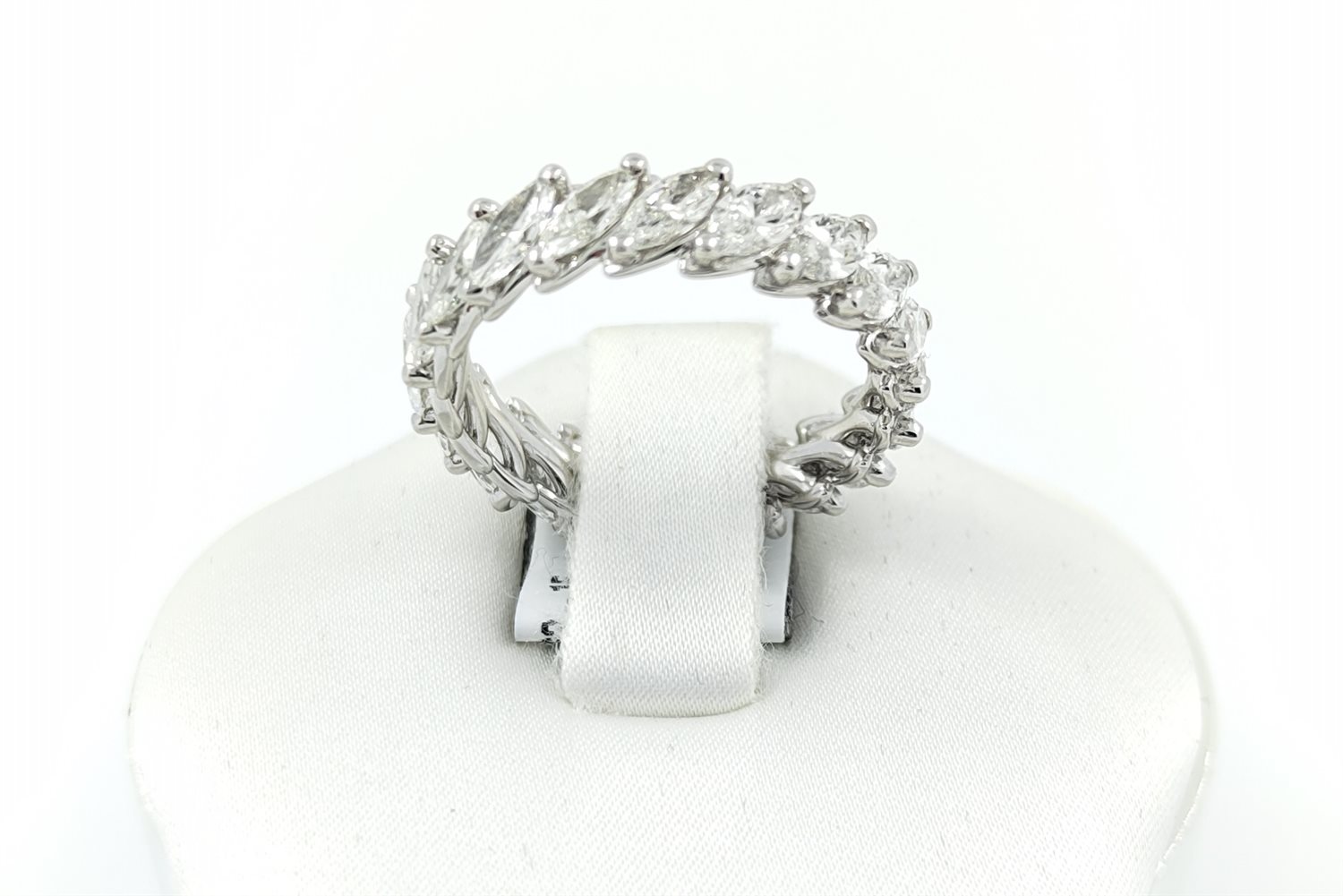 Anello Donne Cristallo Naturale In Argento 925 Placcato Oro Bianco – R570 Taglia 7/8 - 3