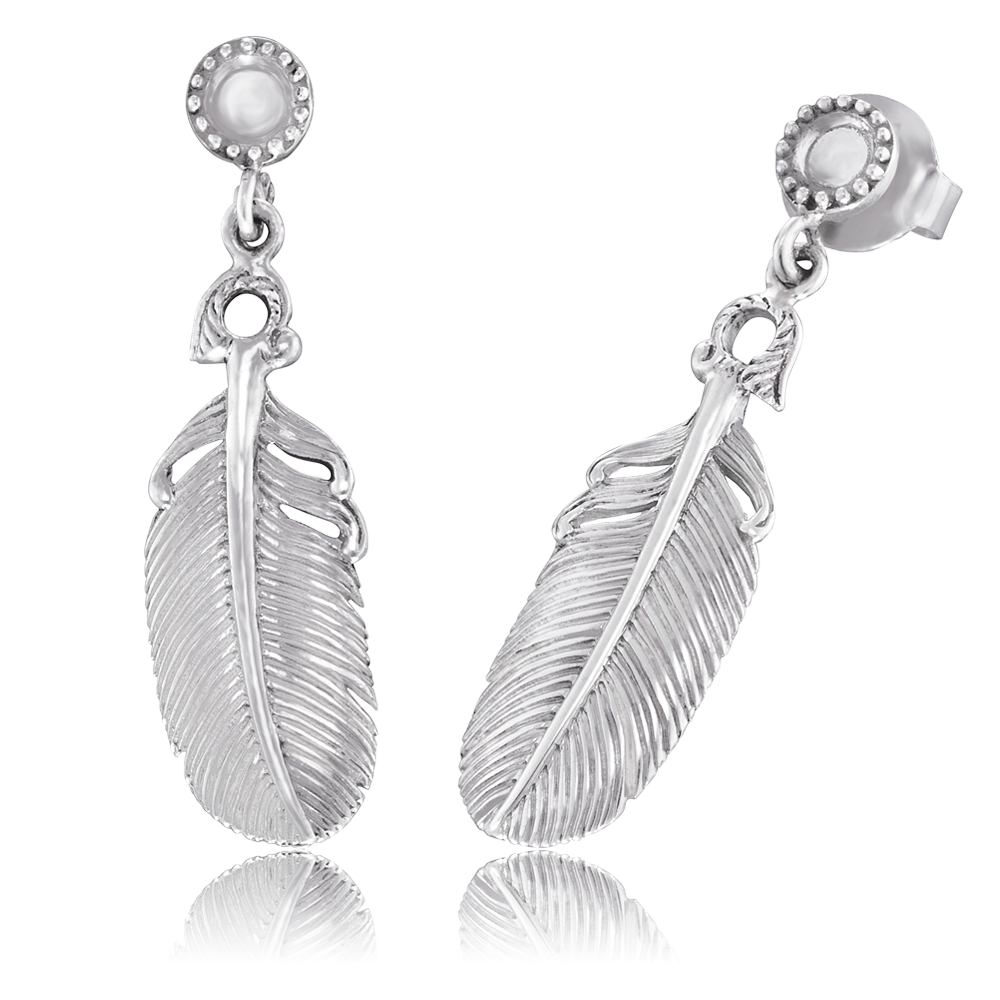 Engelsrufer Orecchini A Perno Donna In Argento Sterling Rodiato – Modello ERE-FEDER-ST