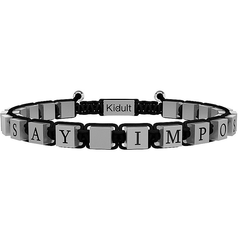 Bracciale In Pelle Uomo S471 Surfer, Polsino Nero Con Chiusura Regolabile, Nuovo