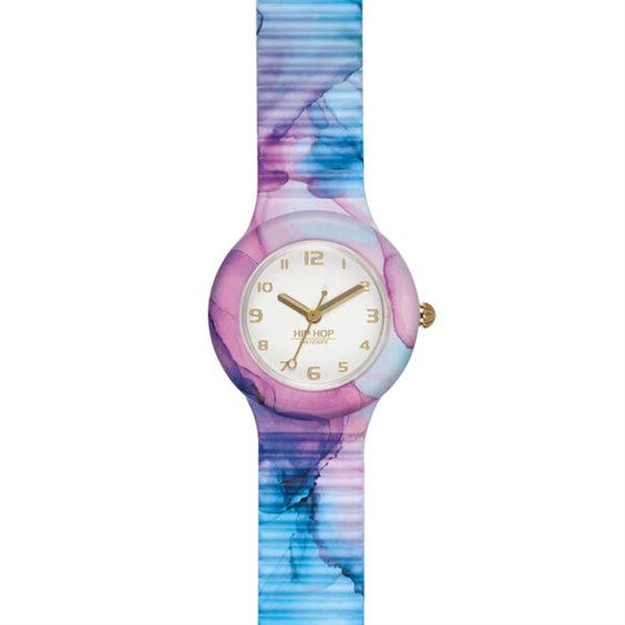HIP HOP Orologio HWU0942 DONNA SEE THROUGH quadrante MONO-COLORE GIALLO movimento SOLO TEMPO - 2 LANCETTE QUARZO e CINTURINO SILICONE TRASPARENTE : Binda Italia