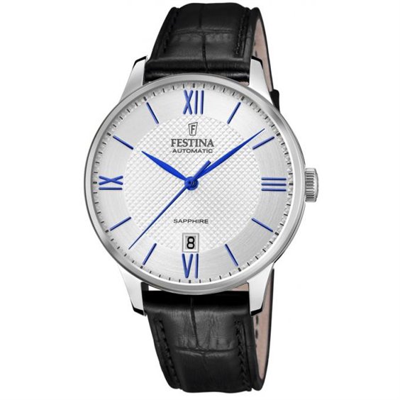 Montre Automatique Festina F20482/2 Bleue - Mécanique, Boîtier 41 Mm, étanche 50 M, Neuve