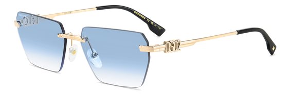 Oiritaly Occhiali da sole Uomo Dsquared D2 0102/S STGOLD BLUE58