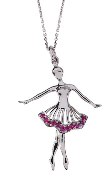 Kkjoy Collana con ciondolo ballerina color oro in acciaio inossidabile moda per le donne che ballano gioielli regalo di compleanno all'ingrosso  36