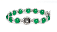 Tamashii bracciale Originale con Ruota della Preghiera con giada verde acqua.BHS1100-200