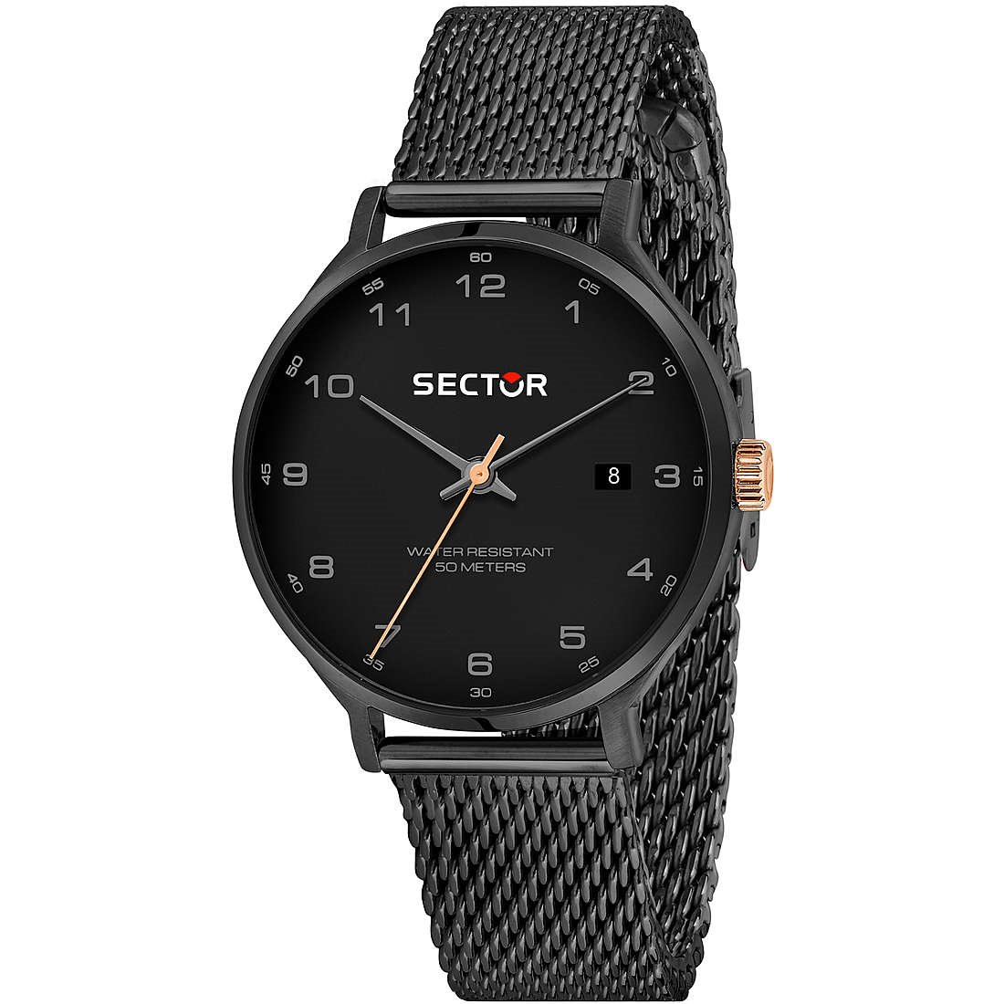 SUPBRO Orologio Uomo Analogico Quarzo - Impermeabile 30m, Quadrante Nero, Cinturino In Acciaio Maglia 45mm