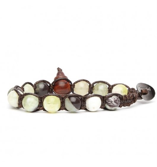 Bracciale Unisex Tamashii In Ematite – Pietre Naturali 6mm, Taglia Unica Regolabile