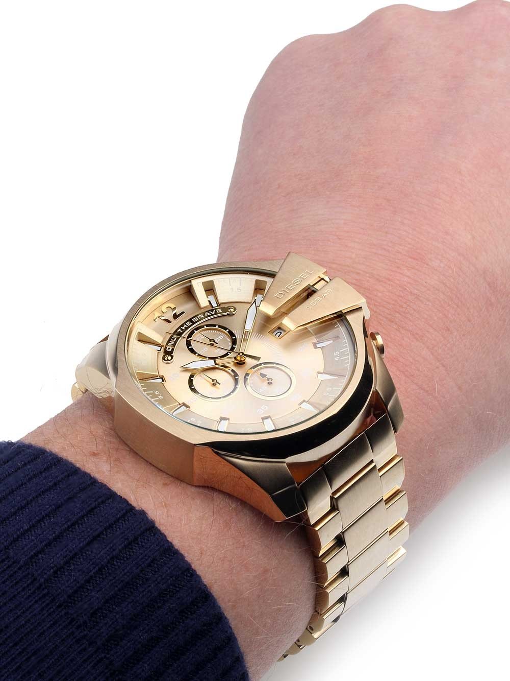 Montre Diesel DZ4360 Homme - Cadran Doré - Boîtier 51 Mm - Neuf Avec Boîte & Étiquettes