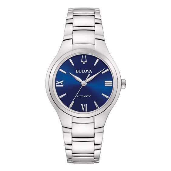 Bulova 96A281 Orologio Meccanico Uomo - Acciaio, Quadrante Blu, 42 Mm, Impermeabile 3 BAR