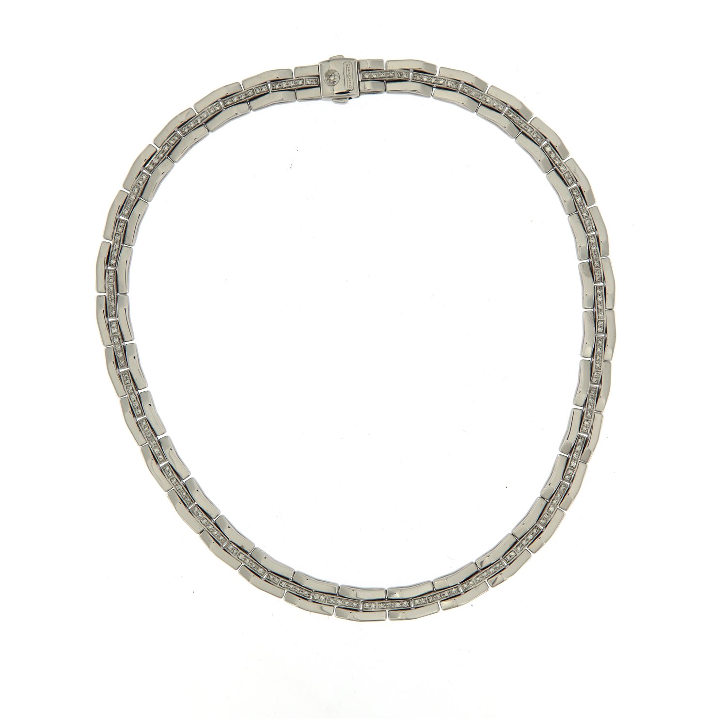 Collana Chimento Donna Double in Oro bianco Diamante 1G00246B15400