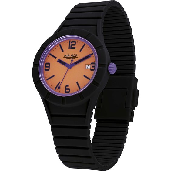 Hip Hop Orologio Cronografo Al Quarzo Uomo – Cassa 42mm, Cinturino Silicone, 5 ATM – Modello HWU0661