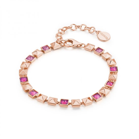 Bracciale vintage in zirconia cubica in argento sterling 925 Tennis - Italia