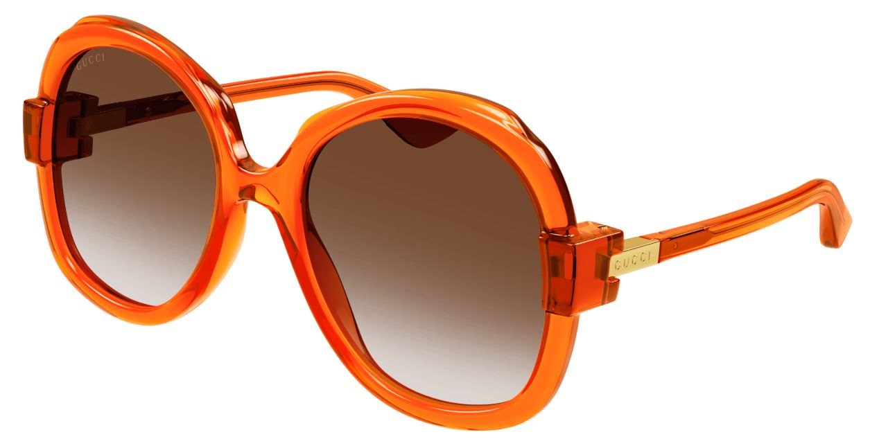 Gucci Designer New Elegant Vibrant Orange Sunglasses Italy Gucci - Rectangular Sunglasses - Orange Fluo - Gucci Eyewear  main image 2
