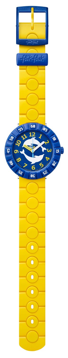 JACQUES FAREL ORGT 1115 Orologio Bambini In Alluminio Blu – Cinturino In Cotone Biologico, Impermeabile 3 Bar, Impara L'ora