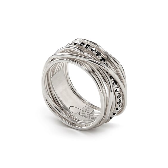 Anello Donna In Acciaio Inox Con Opale Sintetica: Argento, Varie Misure (5-9)