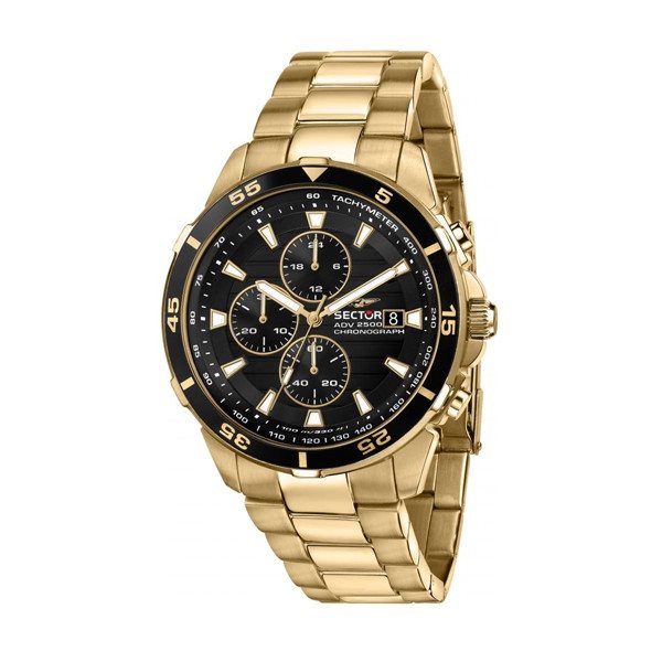 Sector No Limits Orologio Uomo ADV2500 - Cronografo Quarzo, Cassa 43mm, Acciaio E PVD Oro Rosa - 3