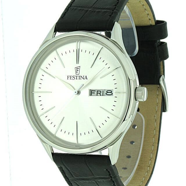 Festina Orologio Uomo F6837/3: Quarzo, Display Analogico, Cinturino In Pelle Nera E Quadrante Blu - 5