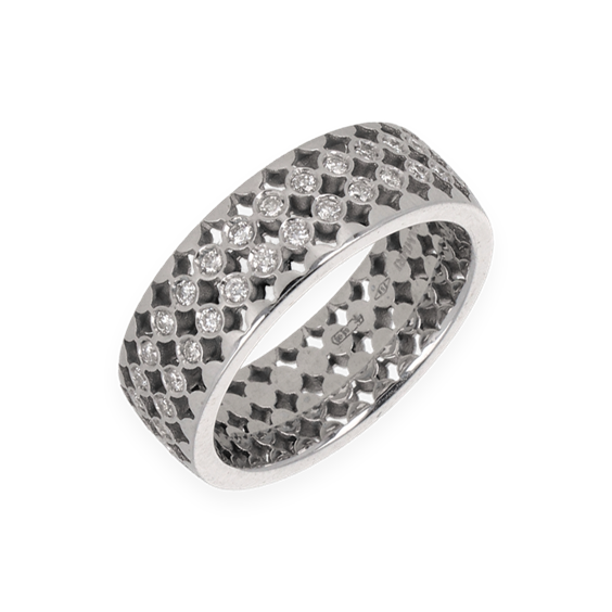 Anello Unisex Namuri FD70TRB-12 LUCE Oro bianco