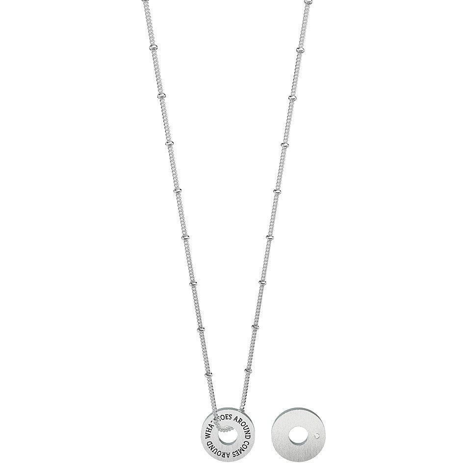 KIDULT Collana Angelo In Acciaio 316L Con Ciondolo Smaltato – Scritta “Happy Is The...” – Gioiello Ipoallergenico, Regalo Spirituale Per Lui E Lei