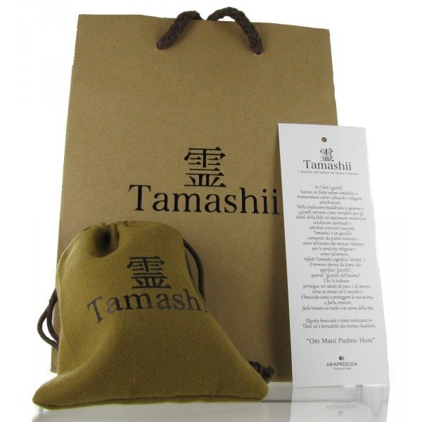 Tamashii bracciale 1 giro originale Tibetano realizzato con pietra naturale chlorite e cordoncino marrone.Unisex.Tg unica.BHS900-292
