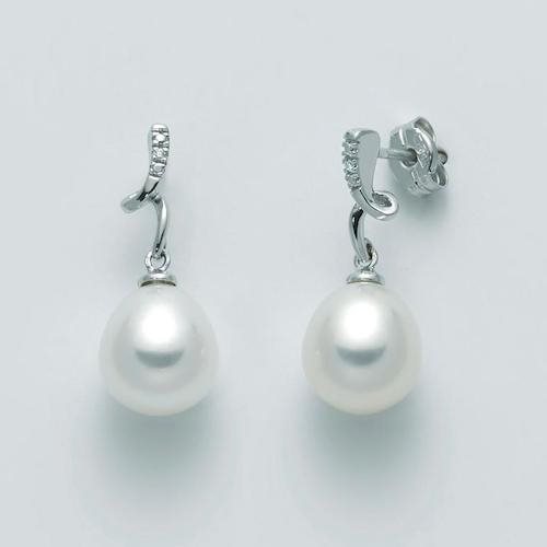 Orecchini Donna Miluna PER2419 Parure Perle Oro bianco