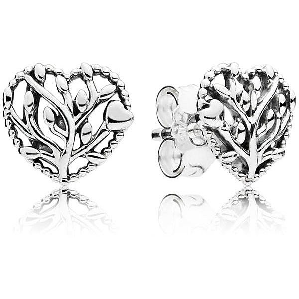 Elements Silver 925 - Orecchini pendenti da donna in argento Sterling organico a forma di cerchio aperto, con chiusura a perno e farfalla e base metal, colore: Argento, cod. E5847-Z1080