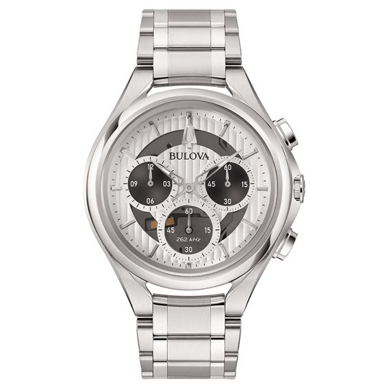 Bulova Orologio Uomo 96B319 - Quarzo, Cinturino In Acciaio Inox, Cassa Rotonda Argento, Vetro Minerale - 3