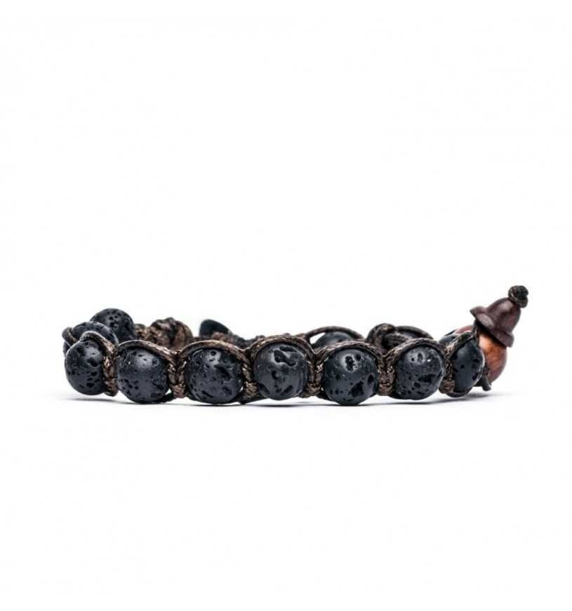 Bracciale Uomo/donna Tamashii Classic – Onice E Legno, Pietre Dure Naturali, Bhs900-64