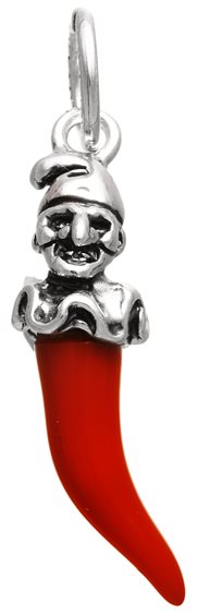 Ciondolo Portafortuna Corno Rosso - Acciaio E Smalto, 17mm - Foto 8